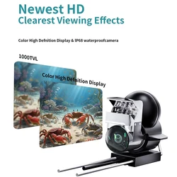 FOURQ localizador de peces portátil con sonda 4,3" LCD y visión nocturna