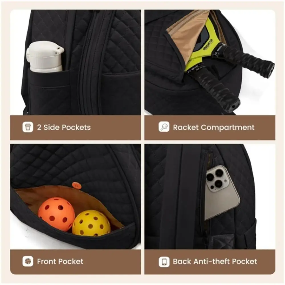 Bolsillos y compartimento principal para accesorios