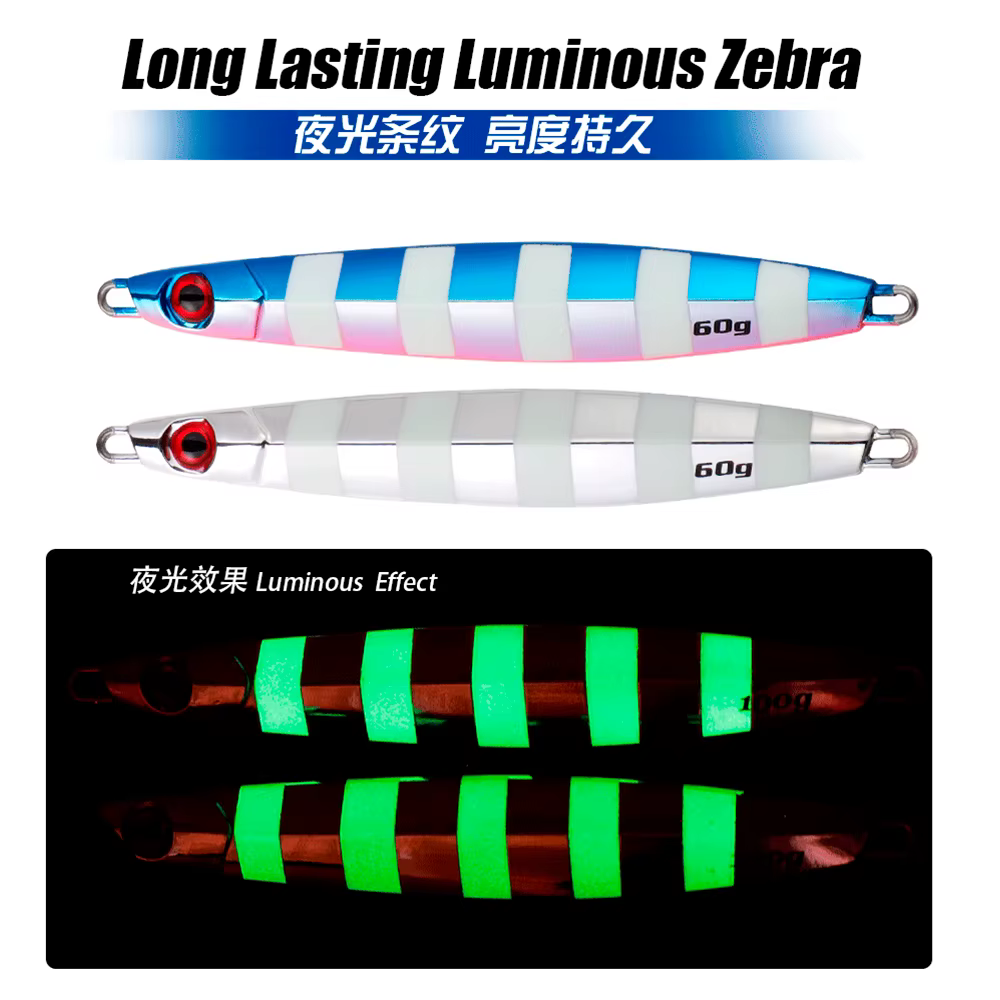 Señuelo jigging metálico electrochapado luminoso para agua salada - imagen 4