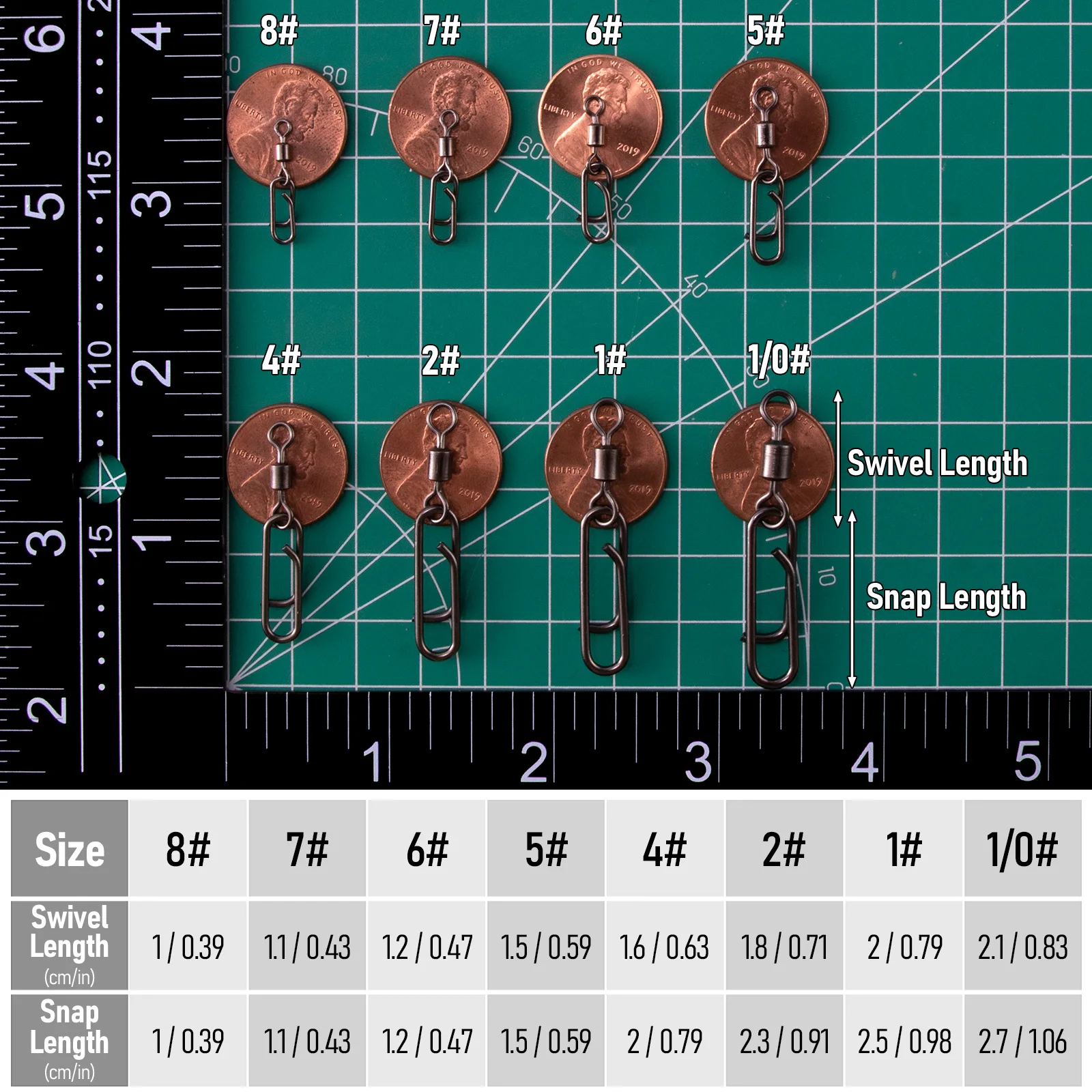 Giratorios y clips de pesca – Conectores rápidos para señuelos - imagen 4