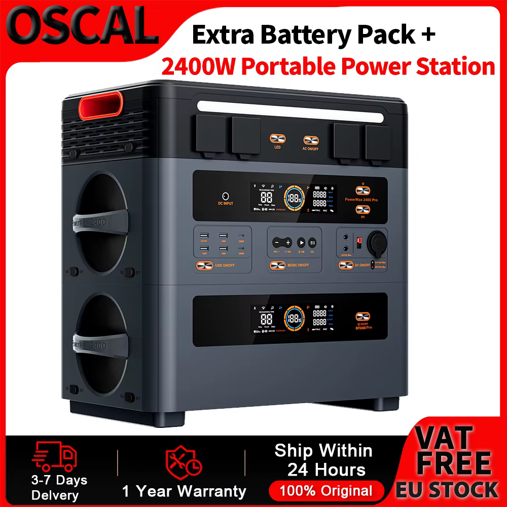 Oscal PowerMax 2400 Pro+ – Estación de Energía Portátil 4800W y 4032Wh