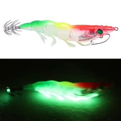 Jig Calamar Brillante con Vinilo – Anzuelo Inoxidable para Pesca Nocturna desde Costa