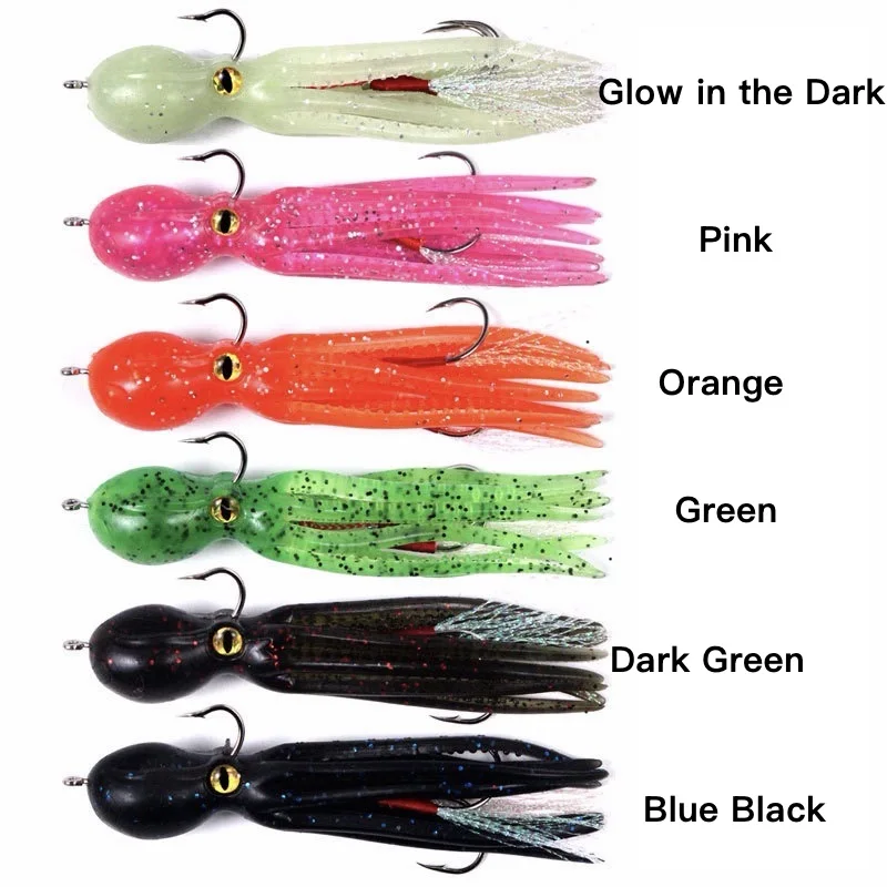 Señuelos calamar jigging lento doble anzuelo para lubina - imagen 3