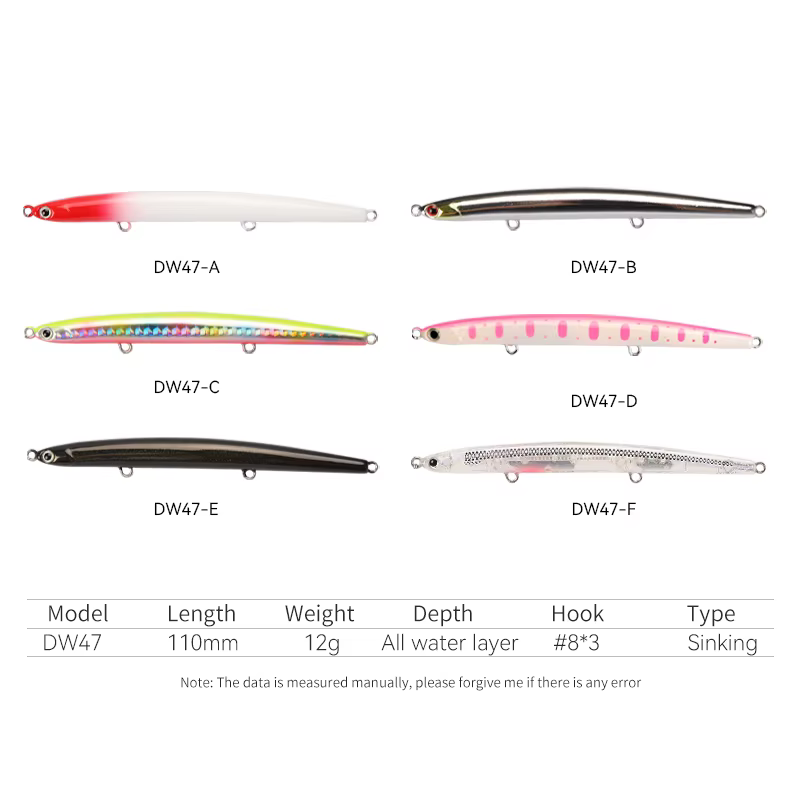 Tsurinoya Long Casting 110S – Señuelo pluma hundido para lubina y depredadores