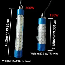 Luz de Pesca Submarina LED 150-300W – Lámpara Nocturna Estanca en Aluminio