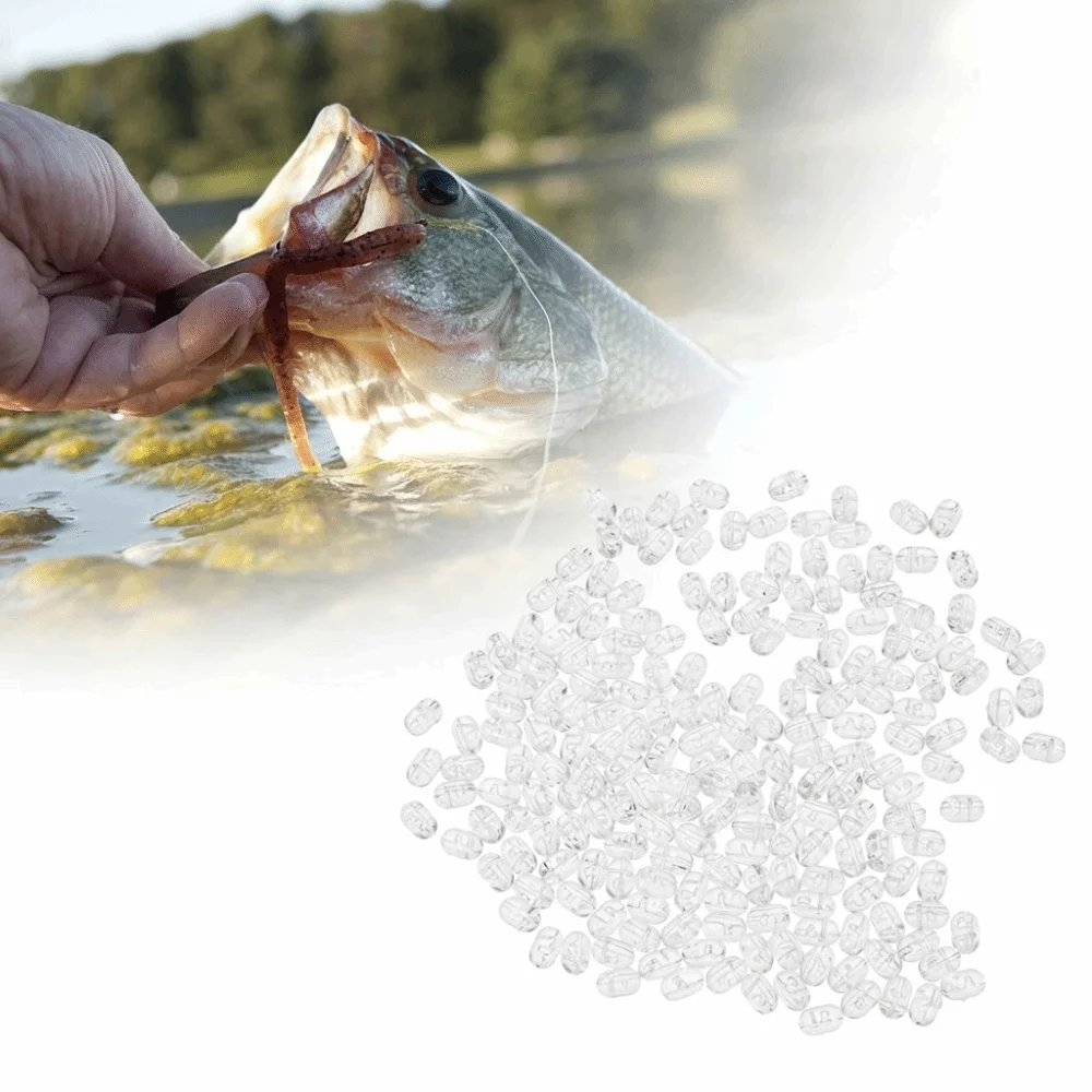 Cuentas ovaladas transparentes para detener señuelos de pesca - imagen 4