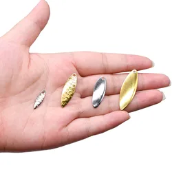 Cucharas de pesca MNFT Pit Luya – Hoja de sauce dorado y plata