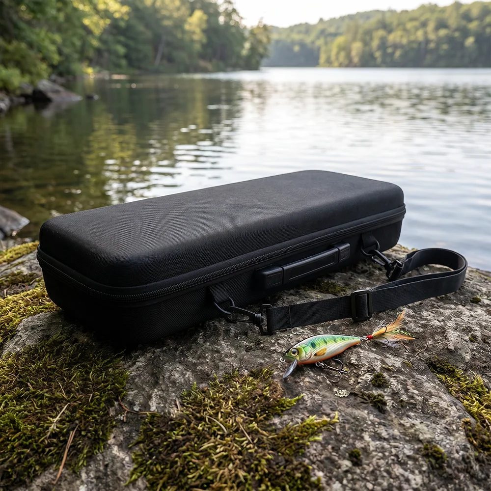 Estuche EVA rígido para carretes de pesca con correa desmontable - imagen 3