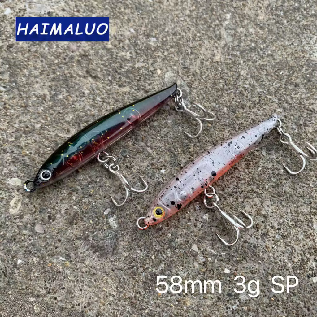 HIMALUO Minnow 55mm – Señuelo hundidor con anzuelos triples - imagen 3