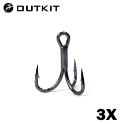 OUTKIT 3x6066 - Anzuelo triple marino acero al carbono súper afilado