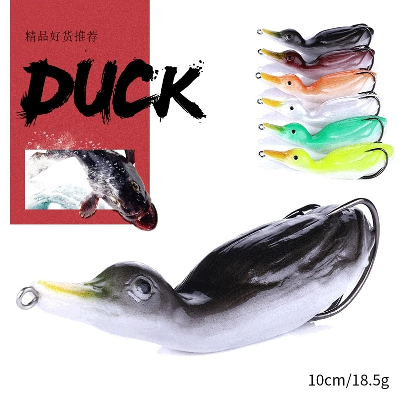 Silueta del señuelo tipo pato Thunder Frog para lucio