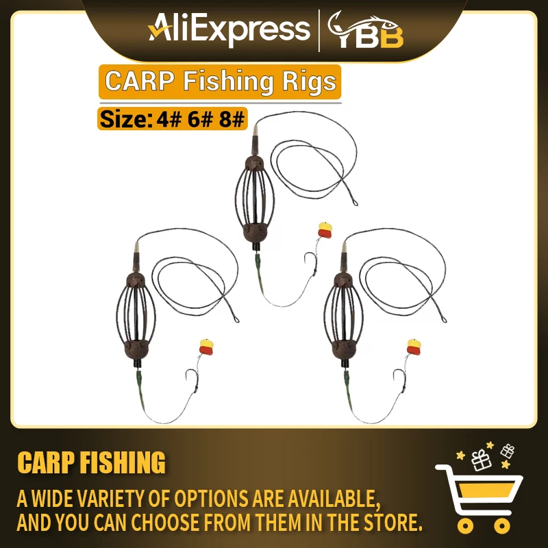 Sistema Feeder para Pesca de Carpa con Jaula y Maíz Artificial