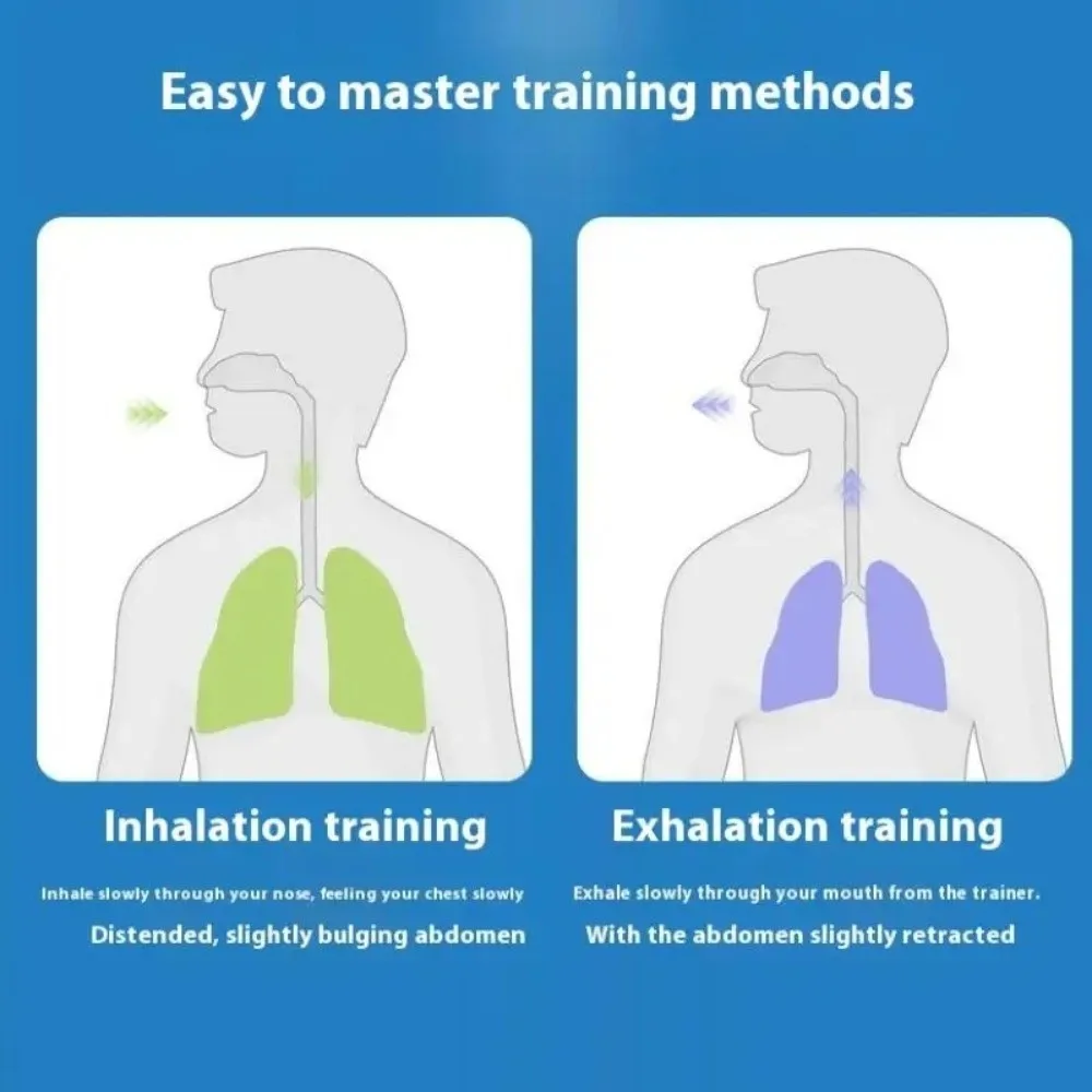 Entrenador de respiración con resistencia ajustable para mejorar capacidad