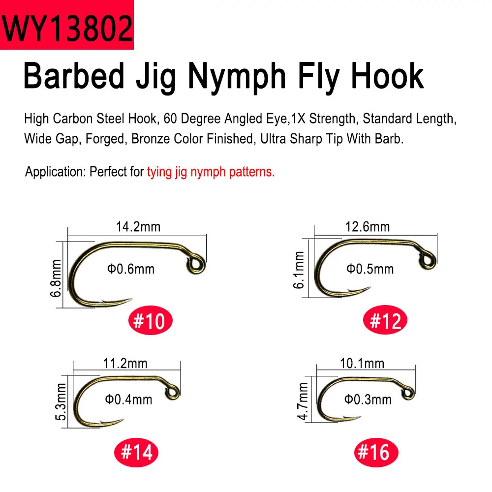 Bimoo Anzuelo Fly Tying Púas Carbono para Trucha