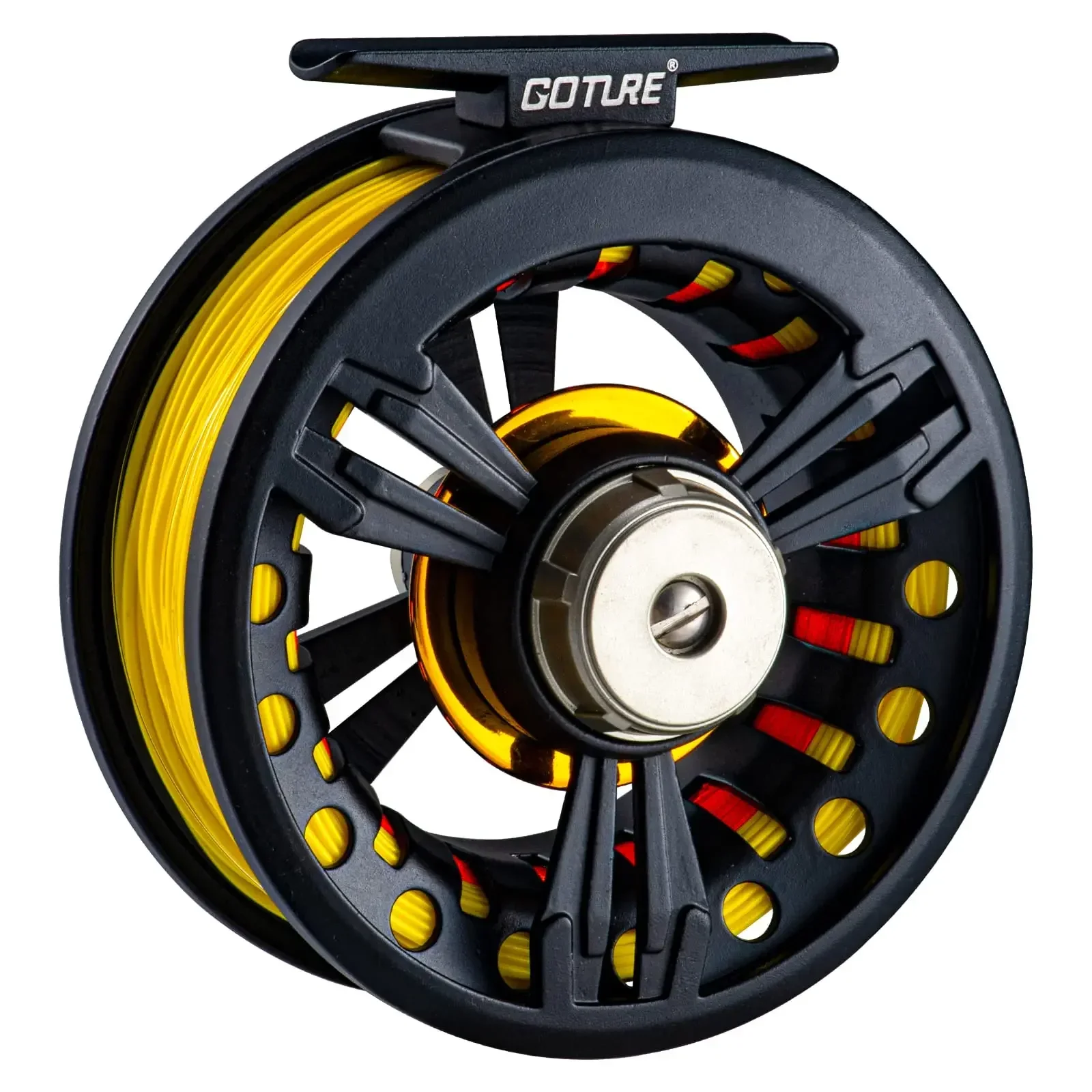 Carrete de mosca Goture 5/6 7/8 WT - eje grande, aleacion de aluminio