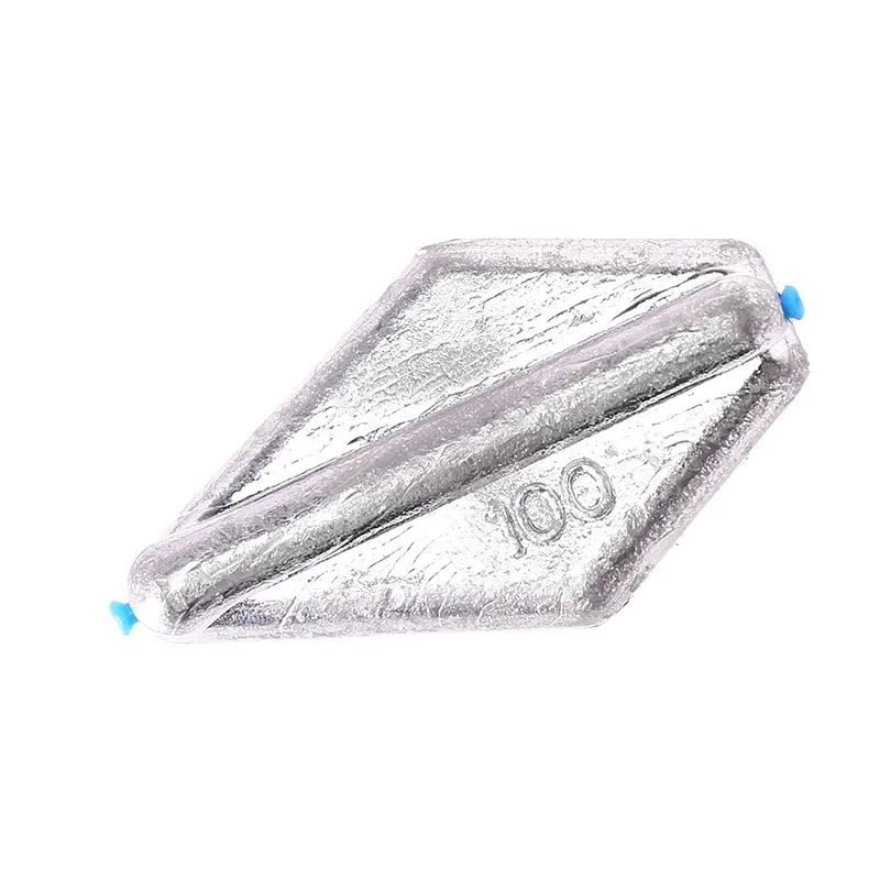 Plomo de 100g con escala visible y tubo plástico interior