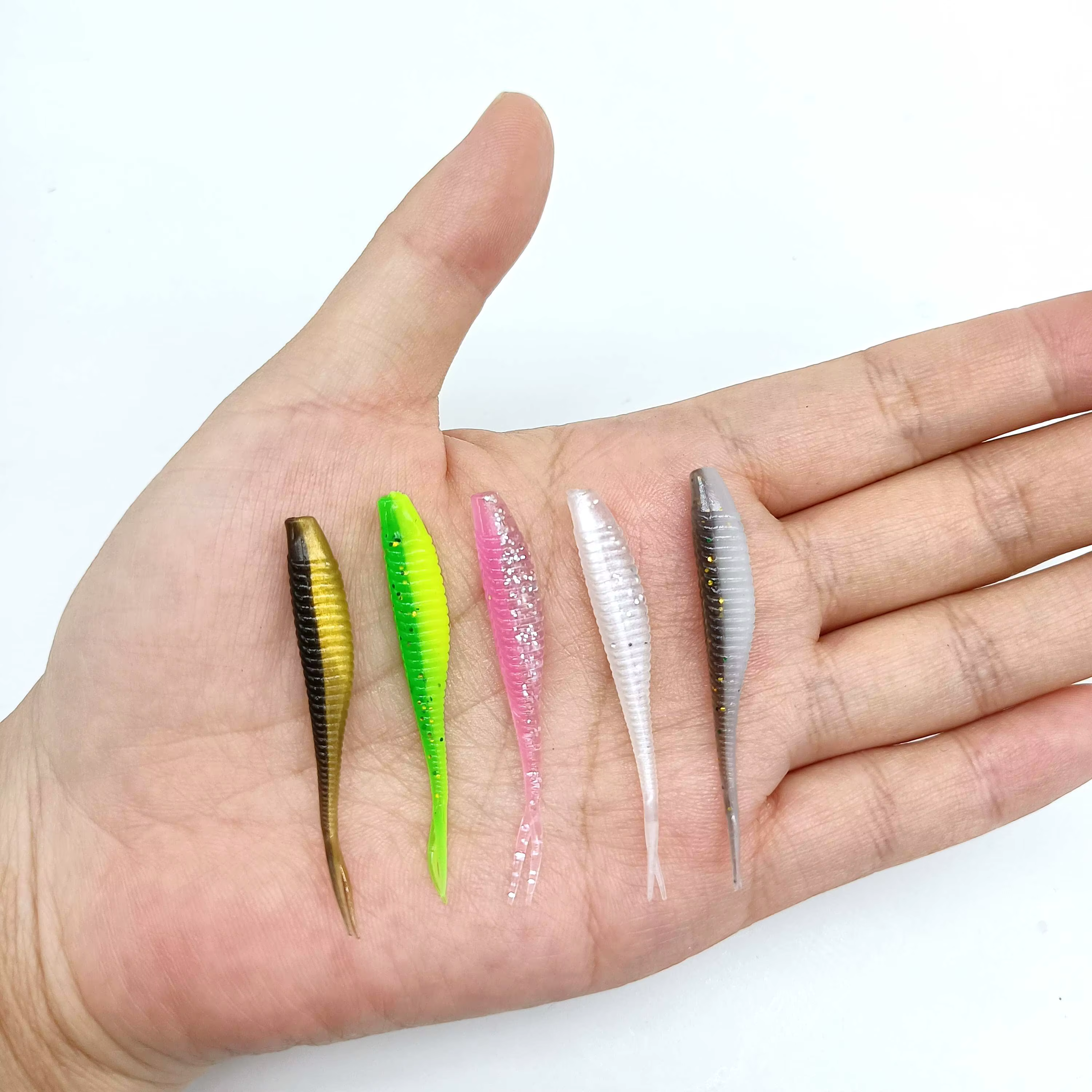 DUODUOYU Mini Señuelos Suaves Swimbaits Cola Bifurcada Agua Dulce - imagen 5
