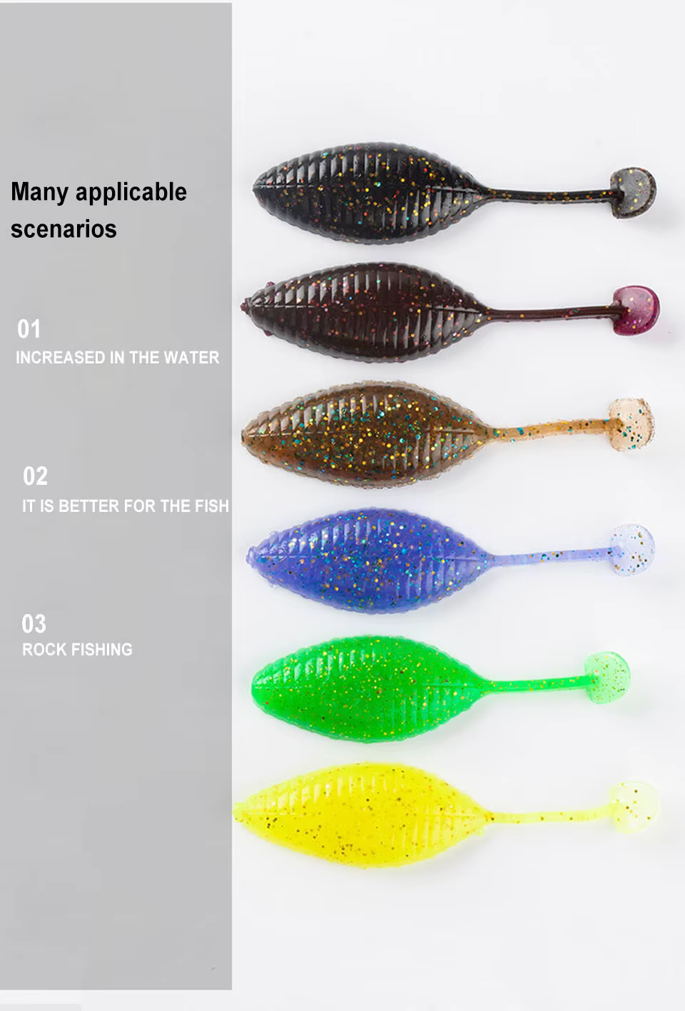 Variación de colores del señuelo blando flotante