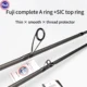 Caña de carbono FishingFans TORAY T1100 con anillas Fuji SIC