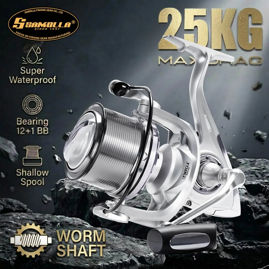 Carrete de Spinning SAMOLLA para surfcasting y carpa marina