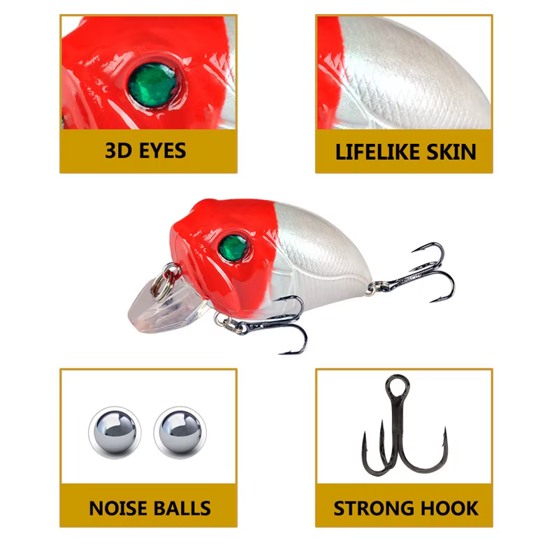 Señuelo Crankbait Topwater Mini 45mm para Perca - imagen 2
