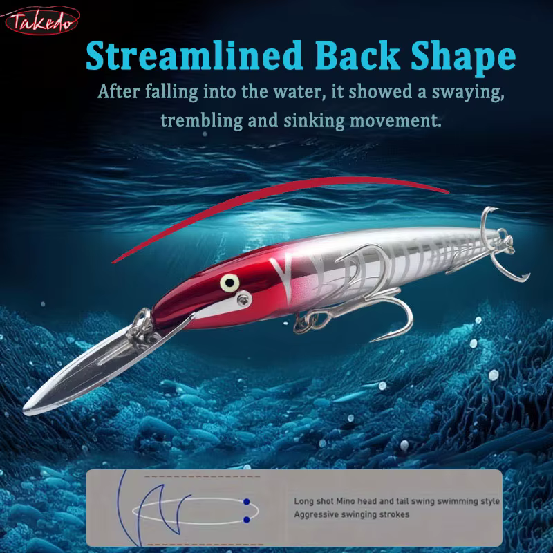 Señuelo Minnow Hundidor Takedo 17.5 cm – Pesca de Arrastre Profunda - imagen 2