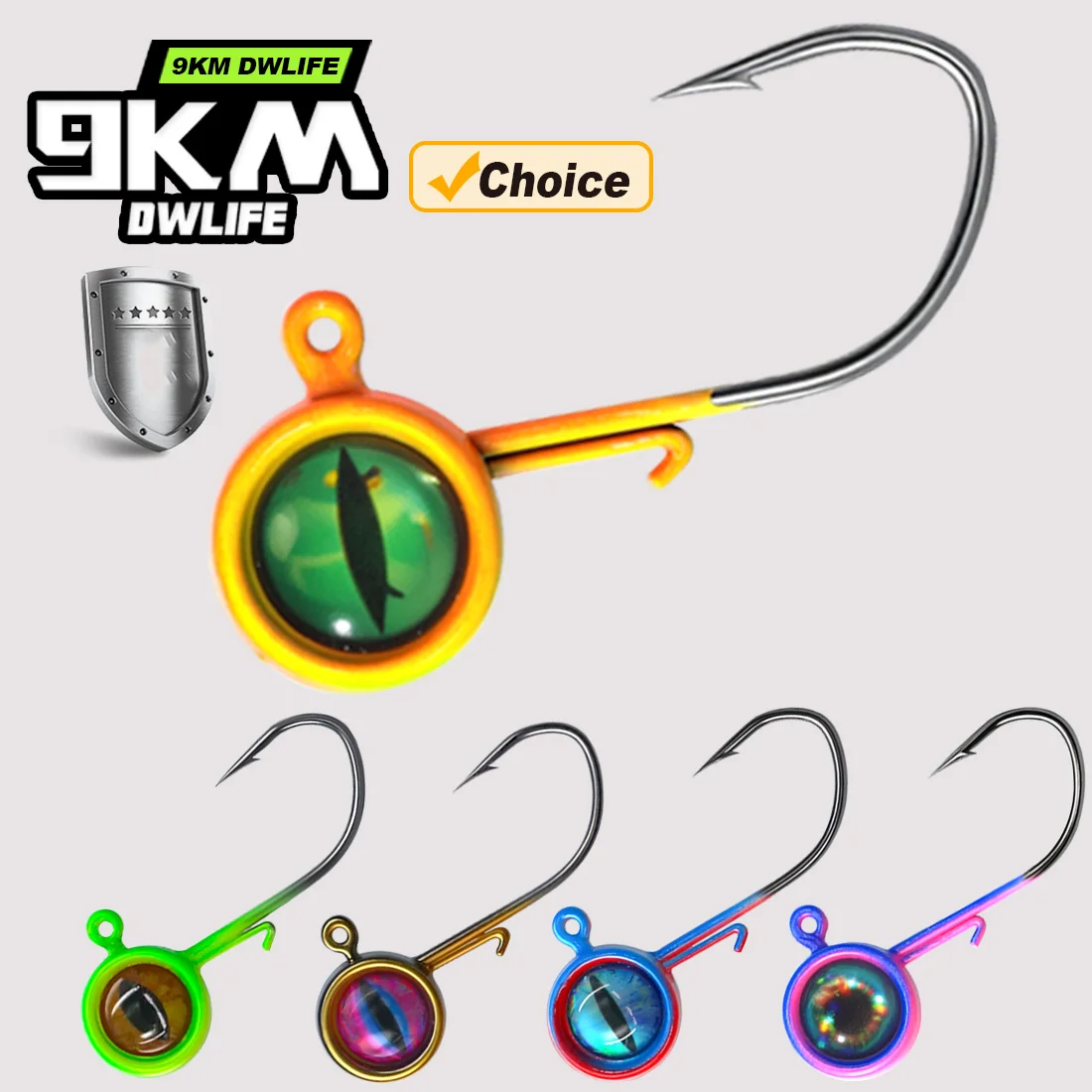 Jig Head 9KM con ojos 3D para swimbait bass y crappie