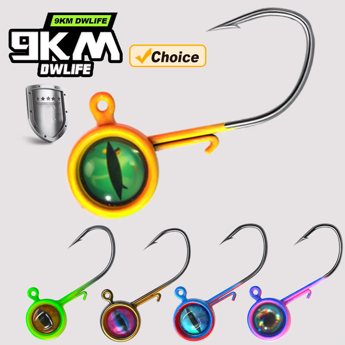 Jig Head 9KM con ojos 3D para swimbait bass y crappie
