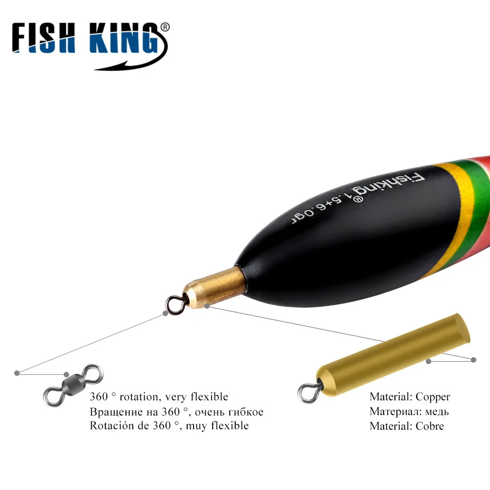 Flotador de pesca madera con plomo y cola gruesa – alta flotabilidad - imagen 4