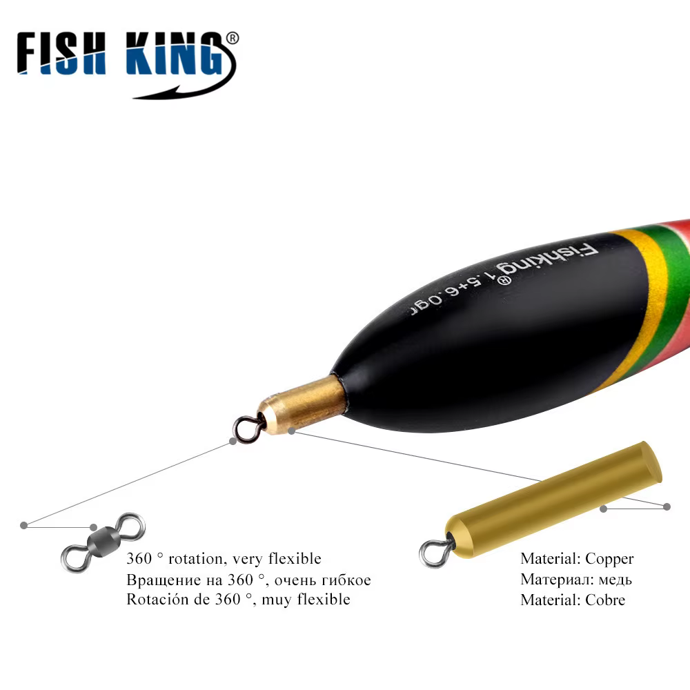Flotador de pesca madera con plomo y cola gruesa – alta flotabilidad - imagen 4