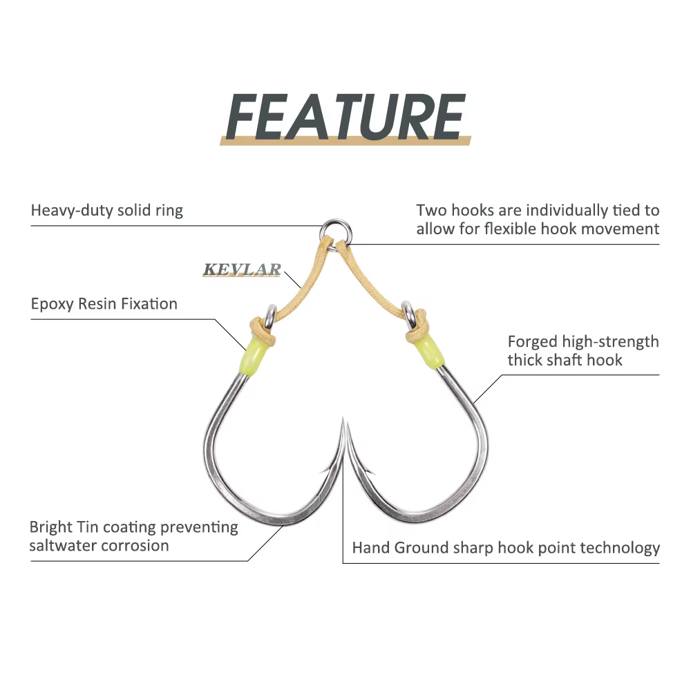 Noeby Jig Head Doble Reforzado – Punta Aguja - imagen 2