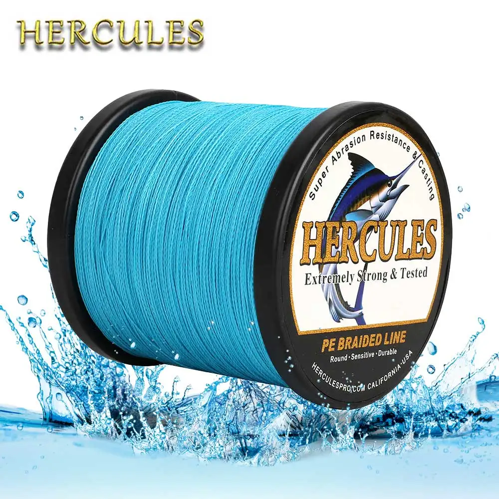 Hilo Trenzado PE 8 Cabos Azul Multifilamento Resistente para Carpa