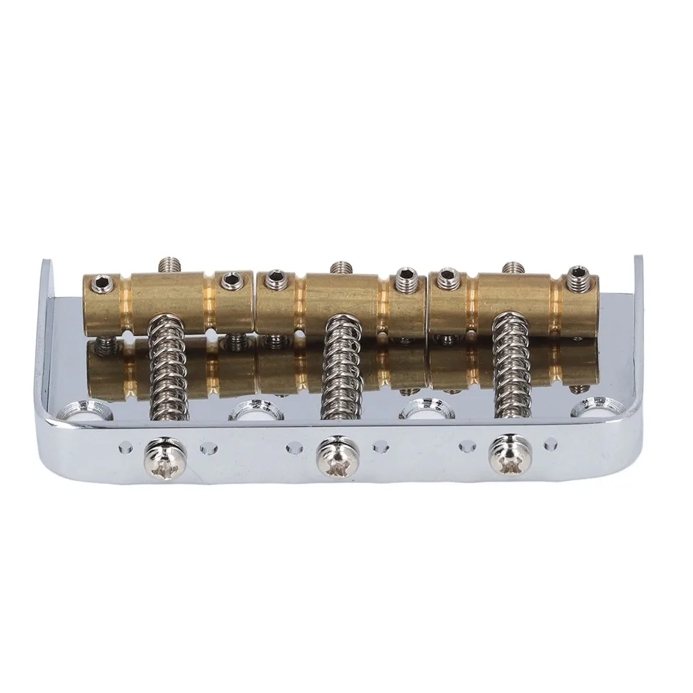 Puente de guitarra TL de selletas con acabado plateado metálico - imagen 5
