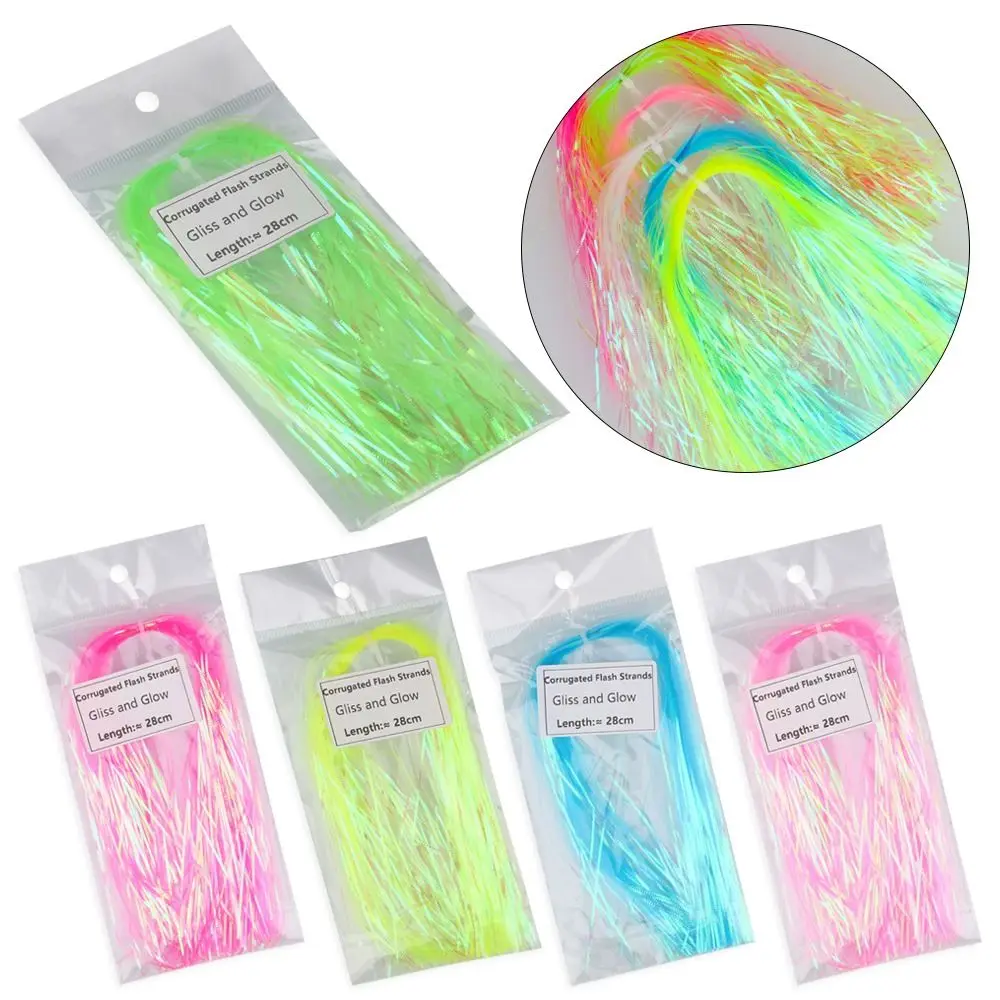 Streamer Gliss Glow corrugado simula escamas de pez con lentejuelas - imagen 2