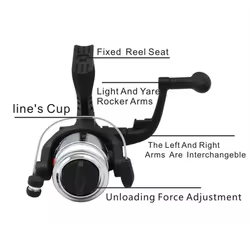 Carrete Spinning 10+1 Rodamientos – Relación 5.2:1, Freno 18KG, Acero Inox para Salobre