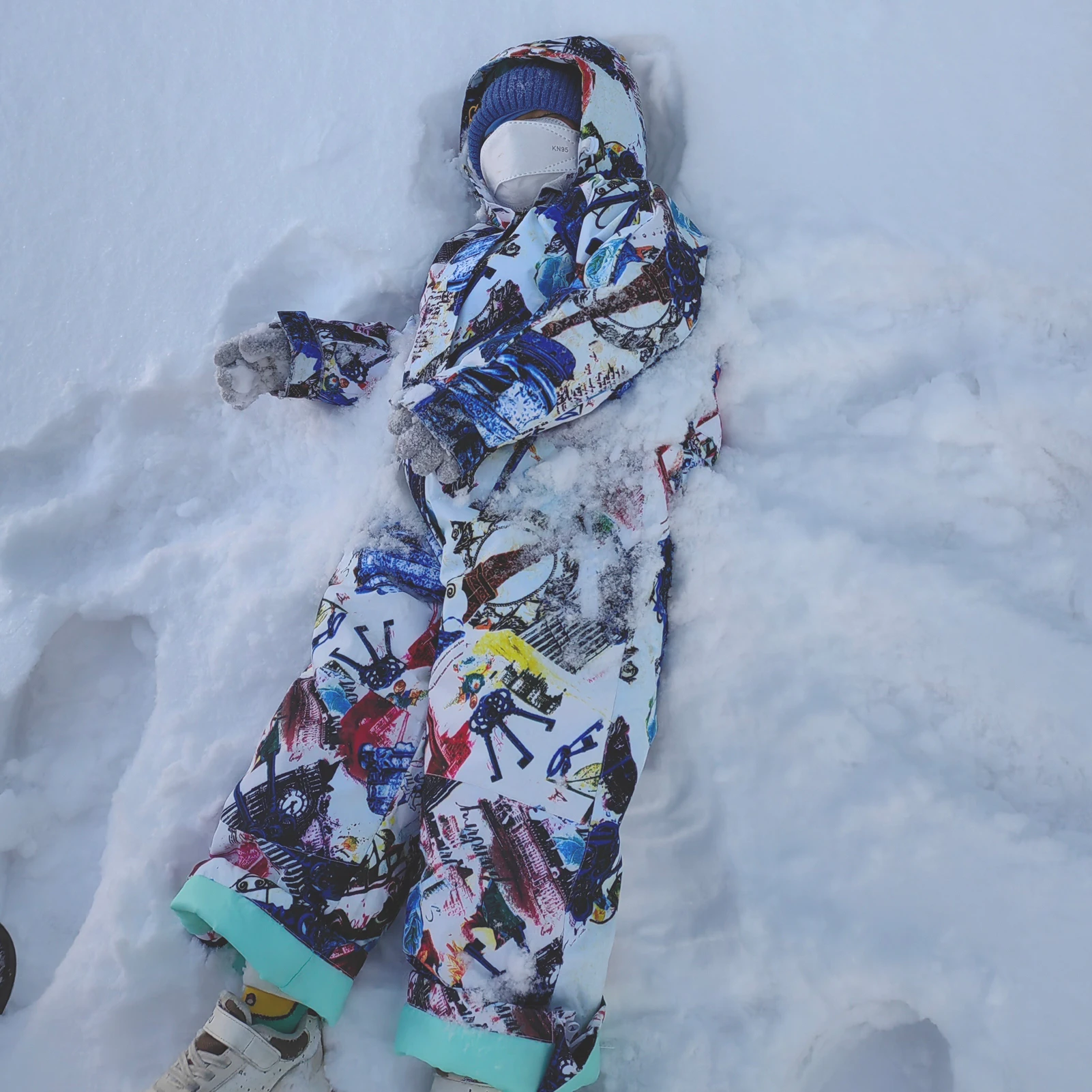 Mono de nieve impermeable con capucha, a prueba de viento infantil - imagen 4
