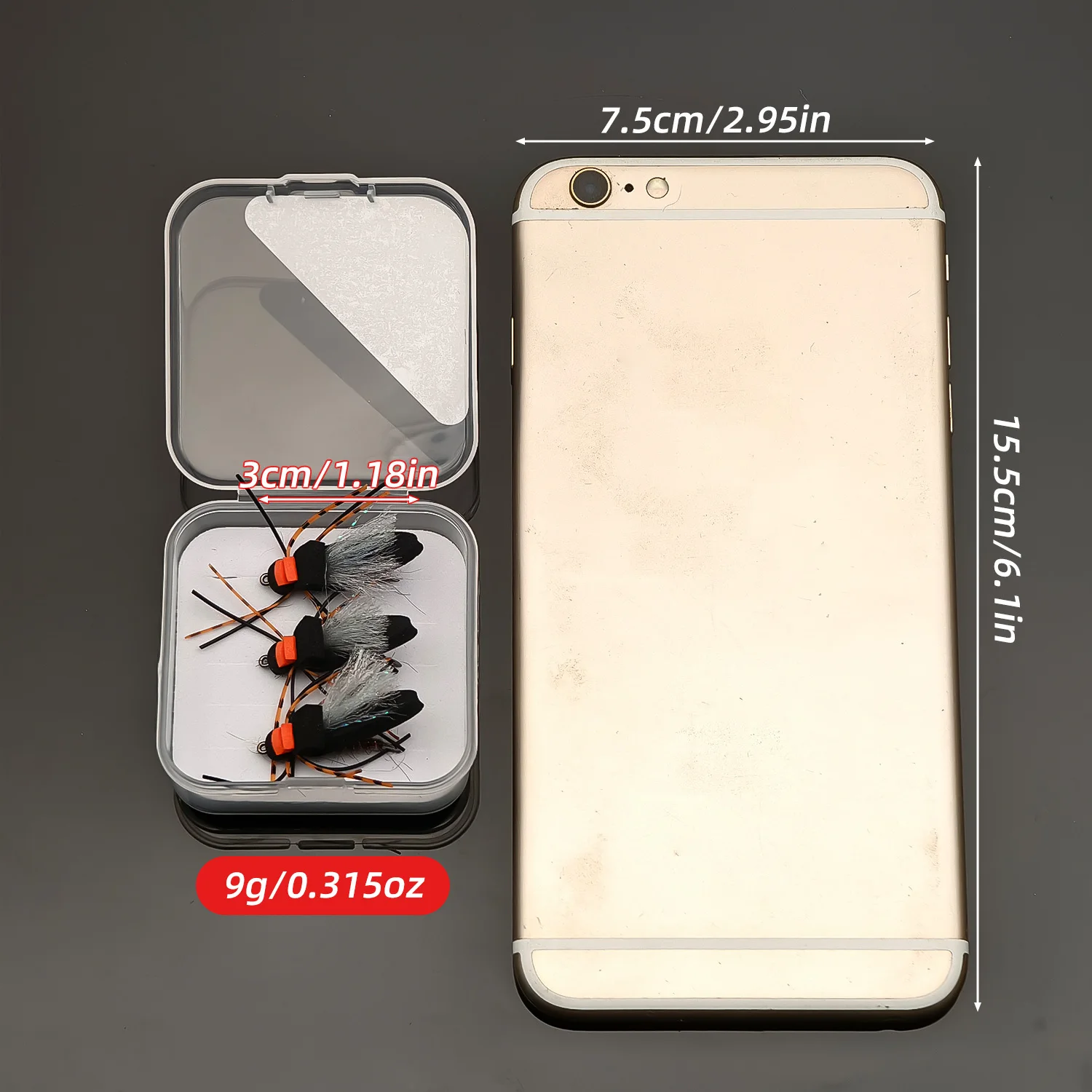 Moscas de espuma Savage Cicada ANFS – Negras talla 8 para pesca a mosca - imagen 5