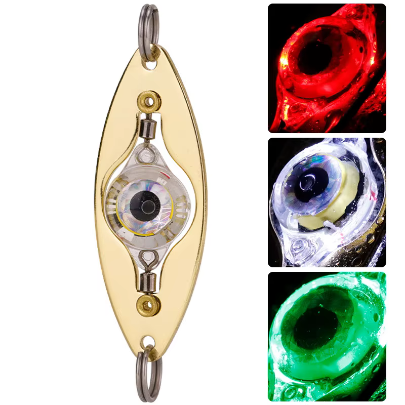Señuelo de pesca con luz LED forma ojo subacuático - aparejo ligero - imagen 2