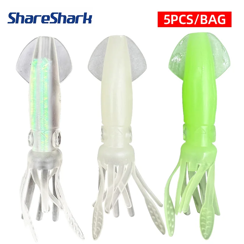 ShareShark señuelos de calamar biónicos artificiales para mar