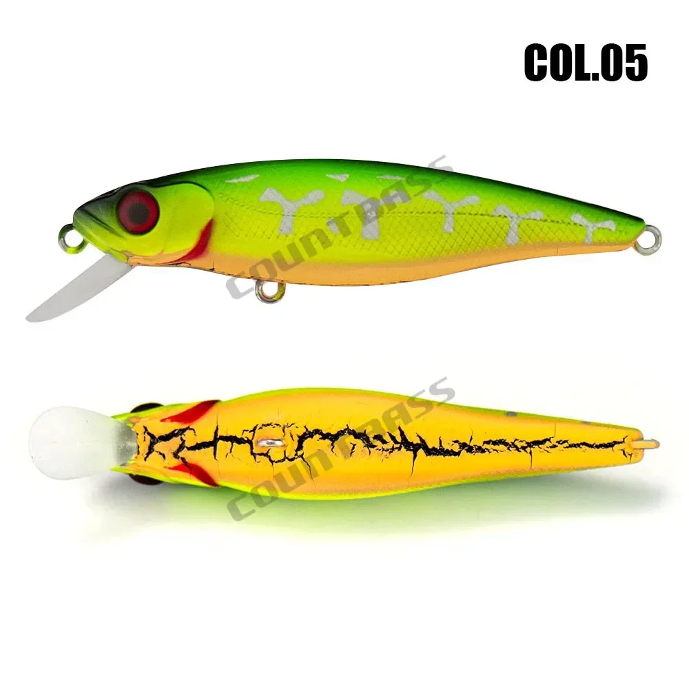 COUNTBASS Minnow 77mm 9g – Señuelo flotante Jerk agua dulce