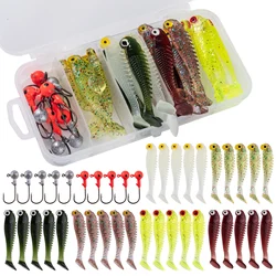 Goture señuelos blandos con jig head y vinilo para pesca