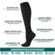 Calcetines de compresión hasta la rodilla elásticos de color sólido - imagen 3
