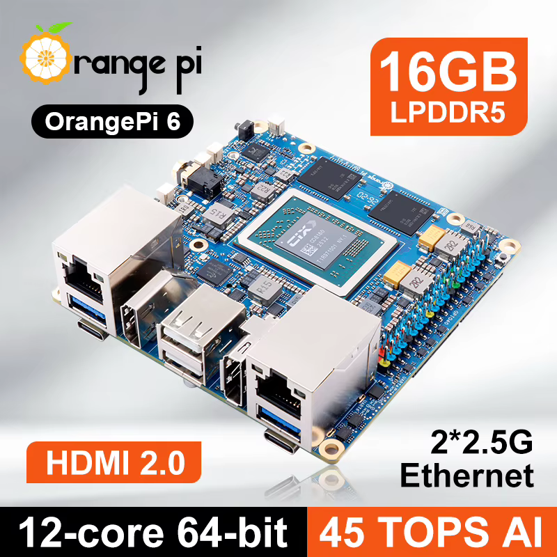 Orange Pi 6 Mini PC DDR5 - 45 TOPS NPU, 8/16GB RAM, NVMe M.2 - imagen 4