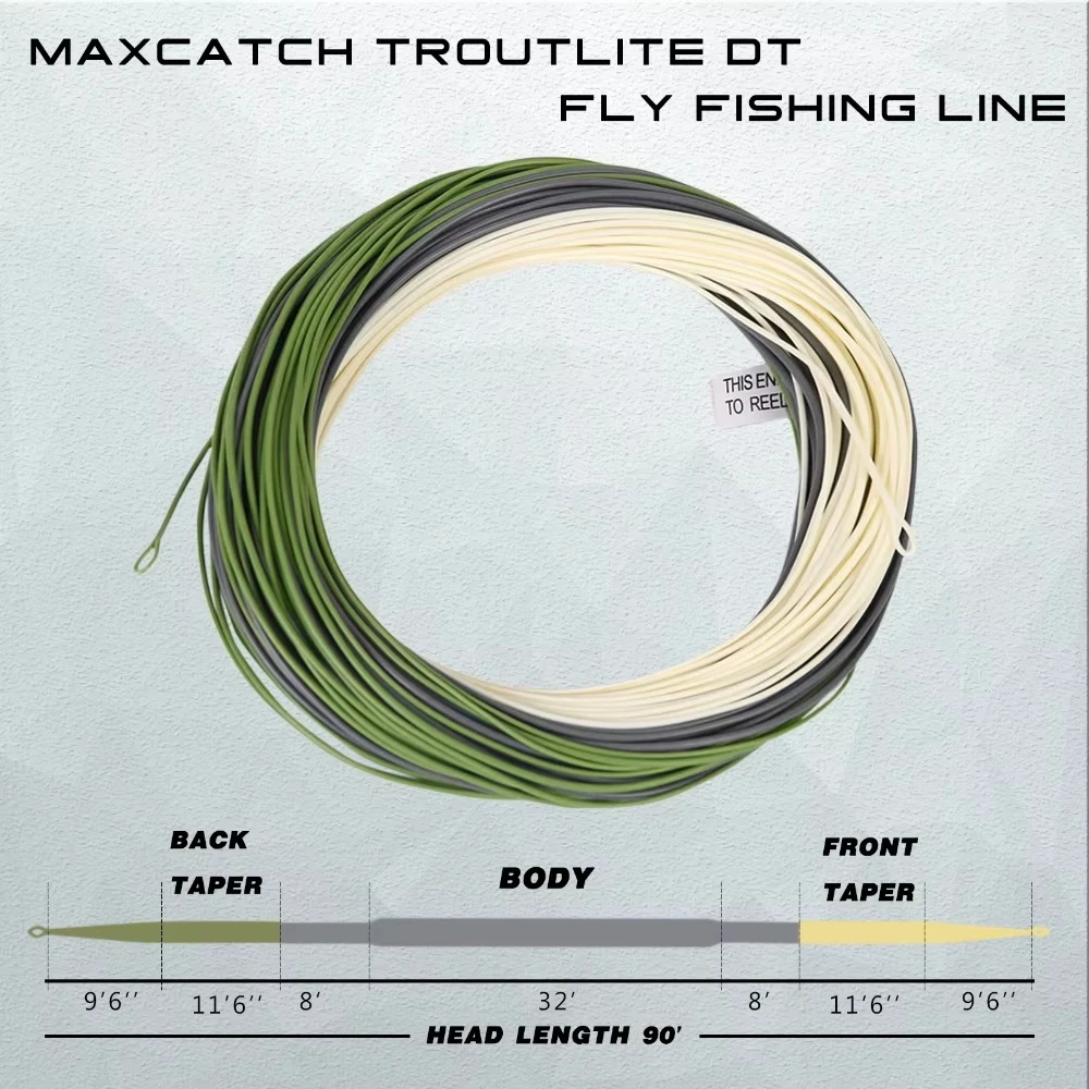 Línea de pesca con mosca Maxcatch Real Troutlite doble conicidad