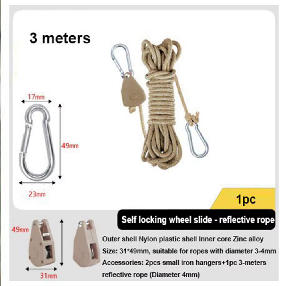Polea de elevación para kayak – Resistente al viento, 3-4mm