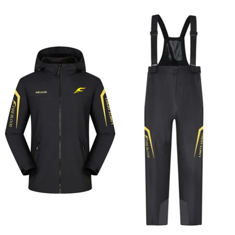 Ropa de pesca impermeable polar grueso – Chaqueta y pantalón - imagen 2