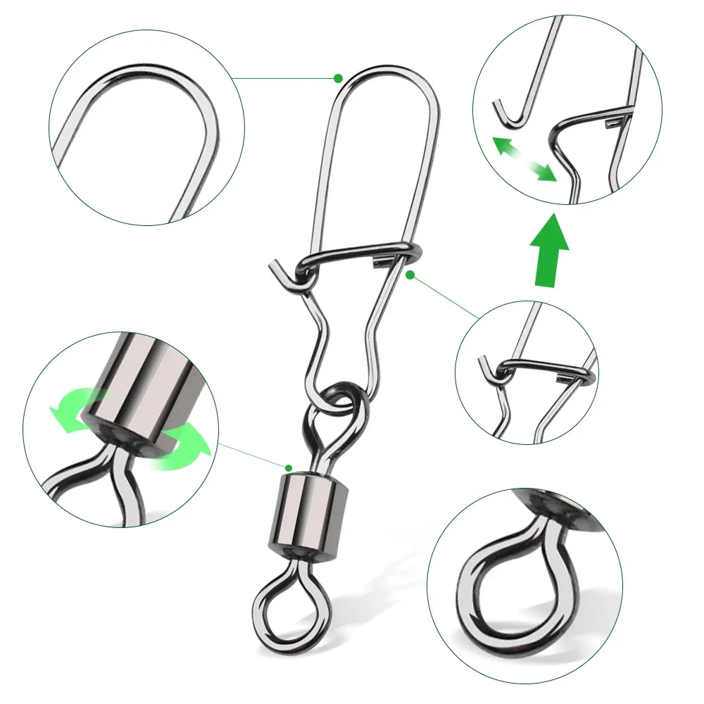 Anillo Giratorio 8 Formas – Connector mejorado para pesca - imagen 3