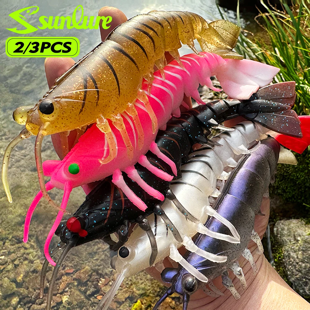 Vinilos Sunlure en forma de gamba para trucha y agua de mar 3D - imagen 3