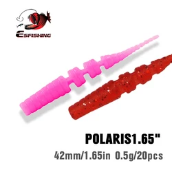 ESFISHING Polaris – Vinilo perfumado 42mm para lucio