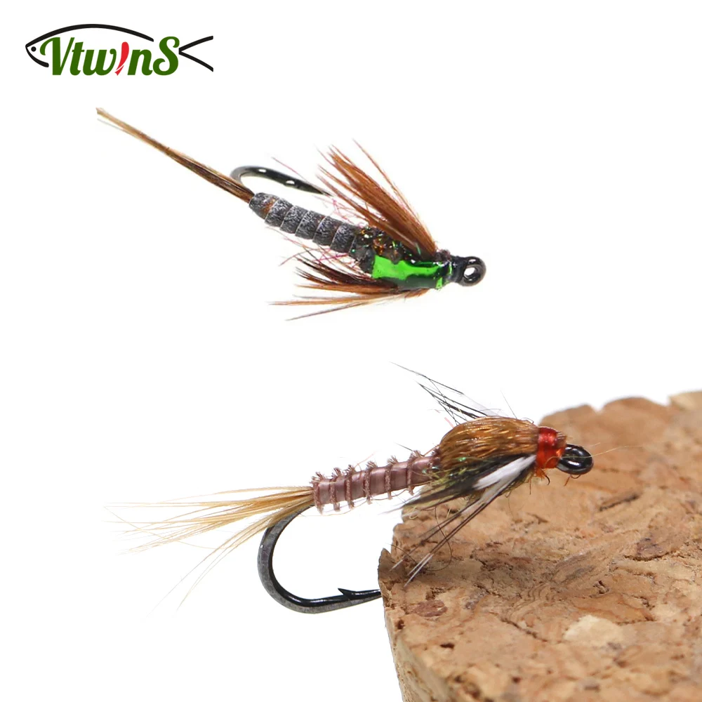 Ninfa Grizzly Hackle para trucha Vtwins: cola de faisán Biot - imagen 5